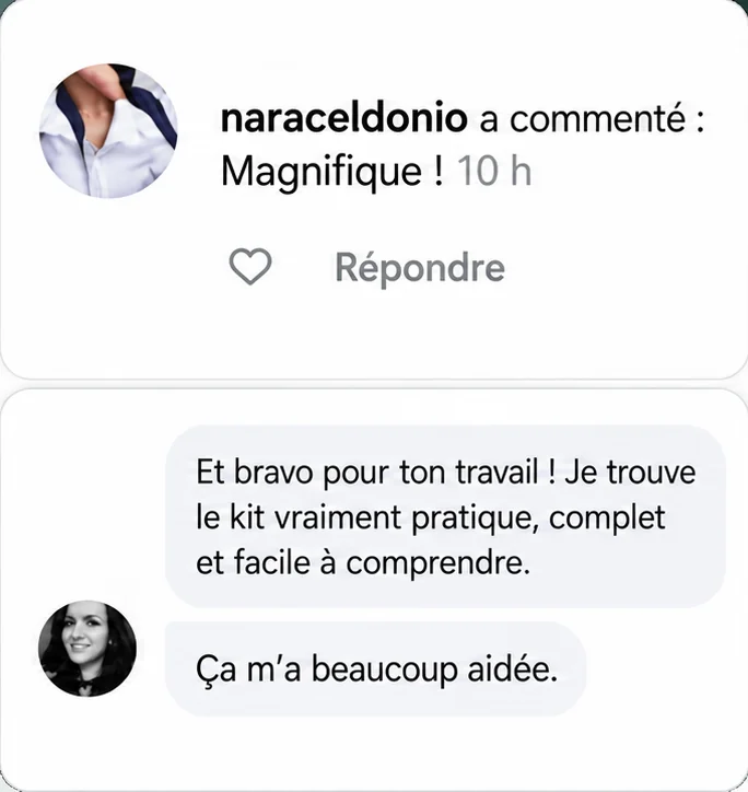Commentaire de naraceldonio et message : kit pratique, complet et facile à comprendre