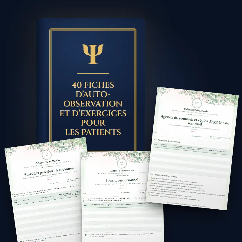 Fiches d'auto-observation et d'exercices pour les patients