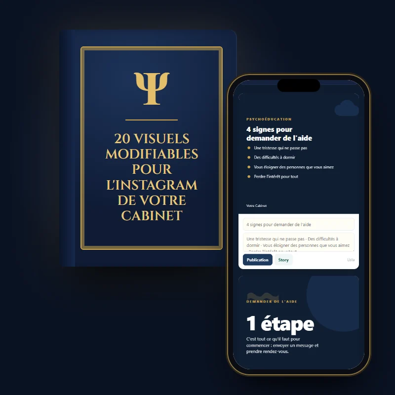 Visuels modifiables pour l'Instagram du cabinet