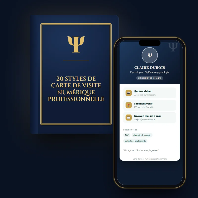 Carte de visite numérique professionnelle