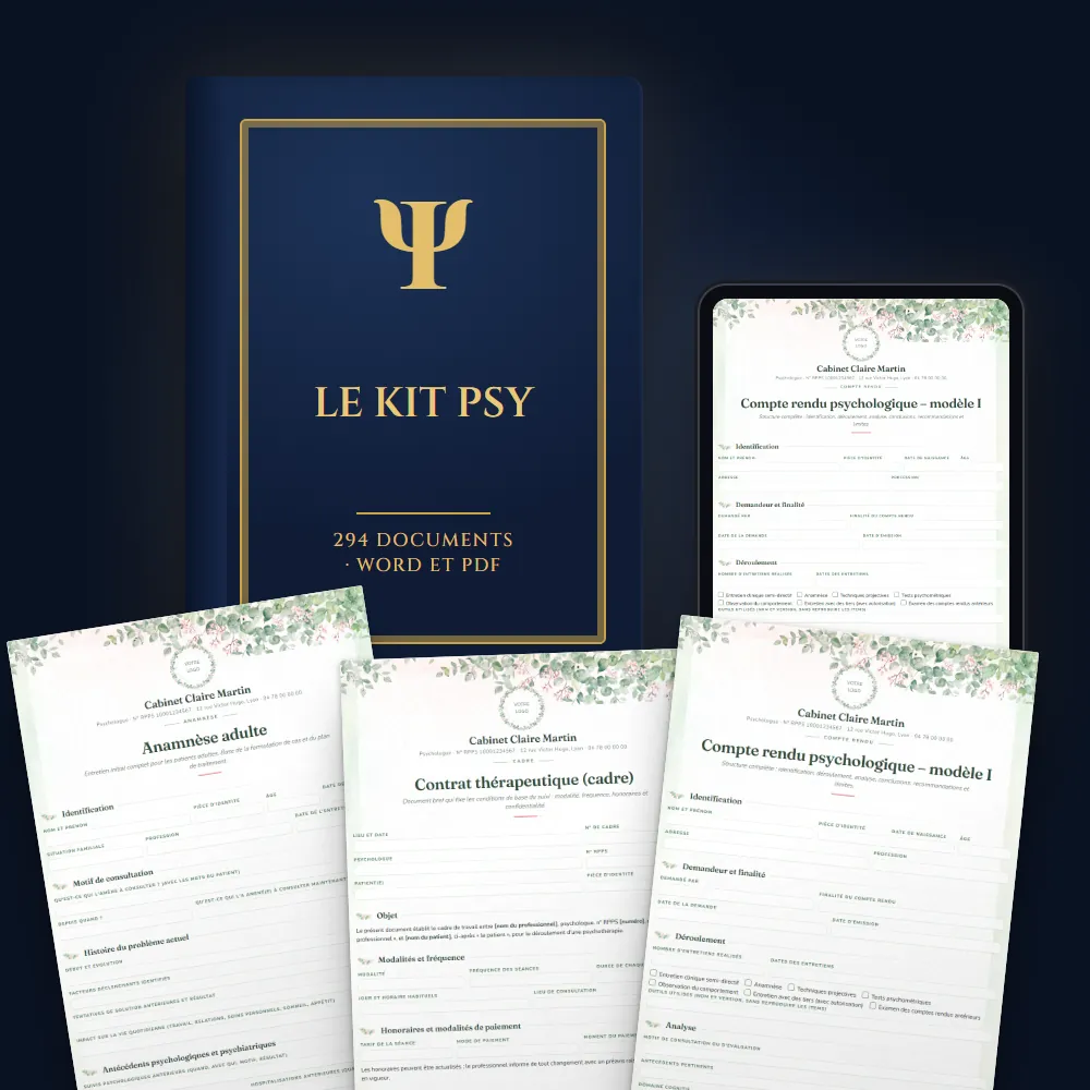 Le Kit Psy et ses documents imprimés